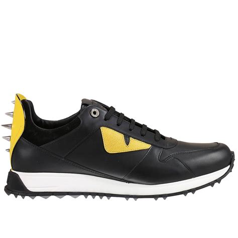 black and yellow fendi sneakers|fendi monster black sneakers men.